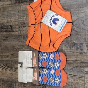 Set of boys basketball baby pants and socks